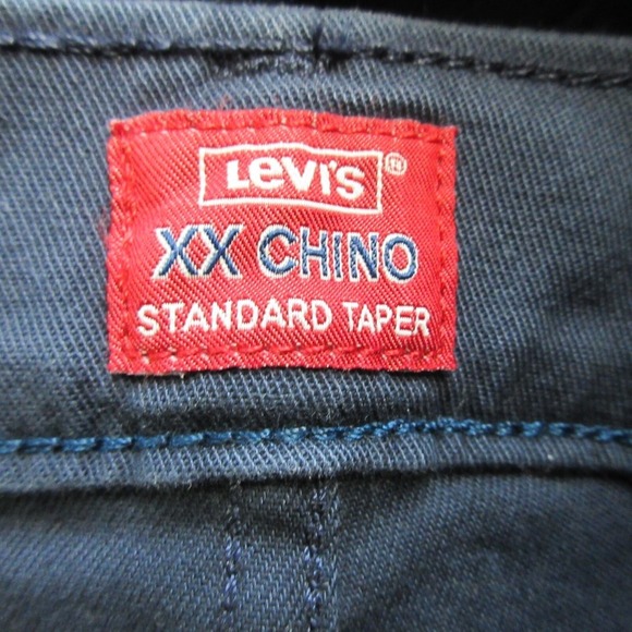 Levi's XX Chino Standard Taper Men's Pants 34 x 32 Blue Cotton Blend Stretch 518 - Picture 3 of 13